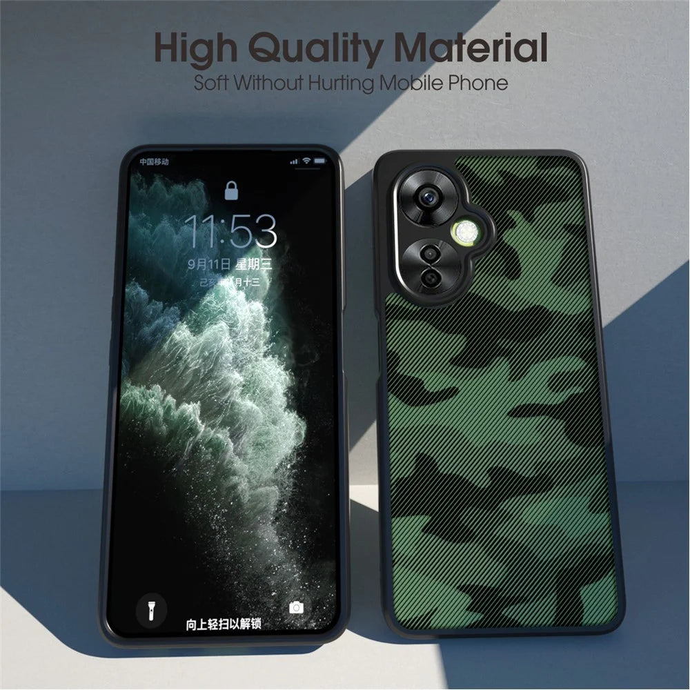 IBMRS Case for OnePlus Nord CE 3 Lite 5G / Nord N30 5G Shell PC+TPU Airbag Protection Phone Cover - Artistic Camouflage - 5