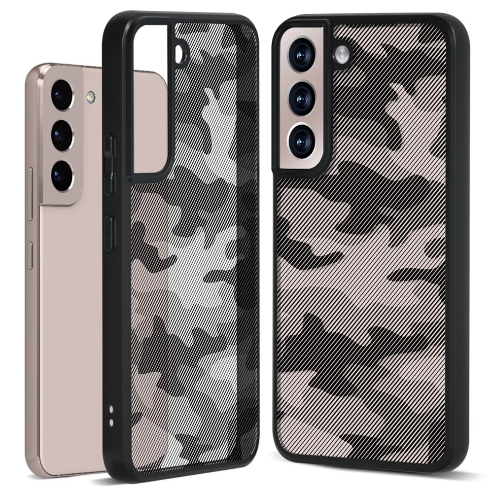IBMRS For Samsung Galaxy S22 5G Case TPU+PC Protective Phone Cover - Artistic Camouflage - 1