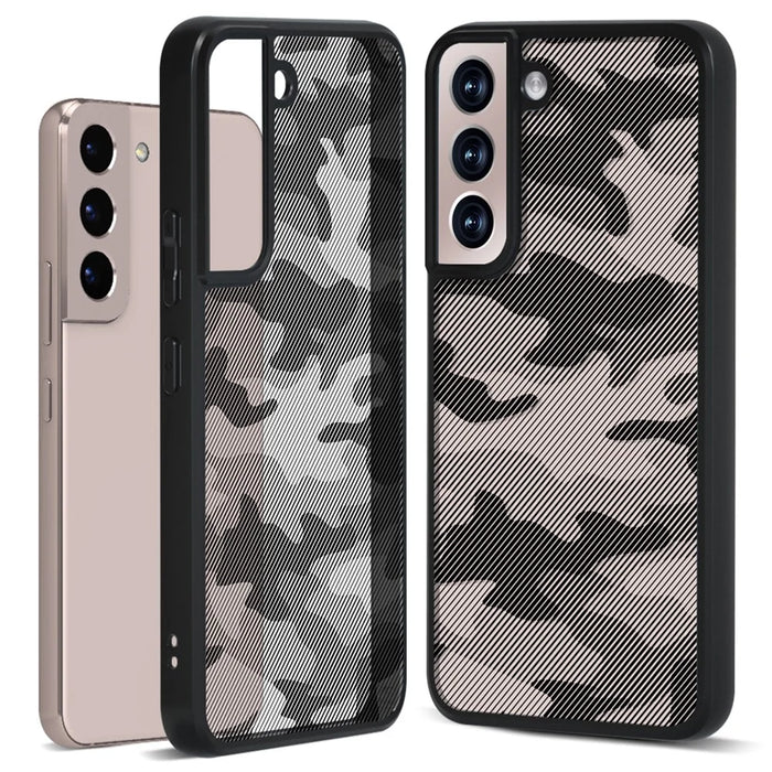 IBMRS For Samsung Galaxy S22 5G Case TPU+PC Protective Phone Cover - Artistic Camouflage - 1