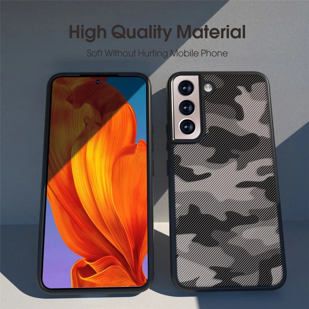 IBMRS For Samsung Galaxy S22 5G Case TPU+PC Protective Phone Cover - Artistic Camouflage - 5