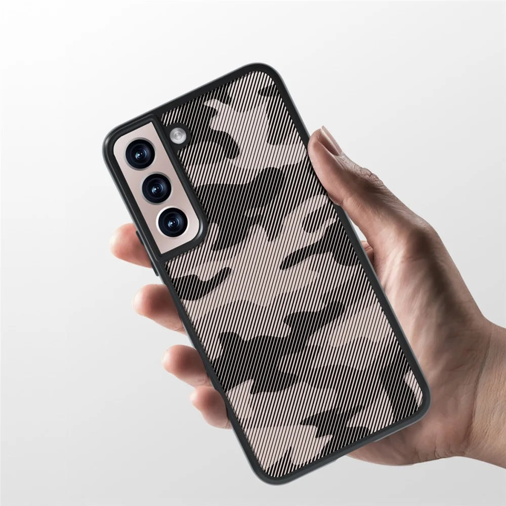 IBMRS For Samsung Galaxy S22 5G Case TPU+PC Protective Phone Cover - Artistic Camouflage - 6