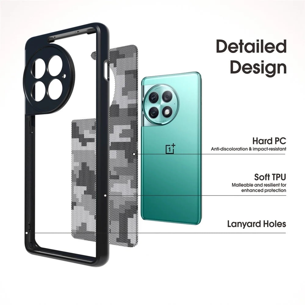 IBMRS Cell Phone Cases for OnePlus Ace 2 Pro 5G Anti-Scratch TPU+PC Mobile Phone Cover - Grid Camouflage - 2