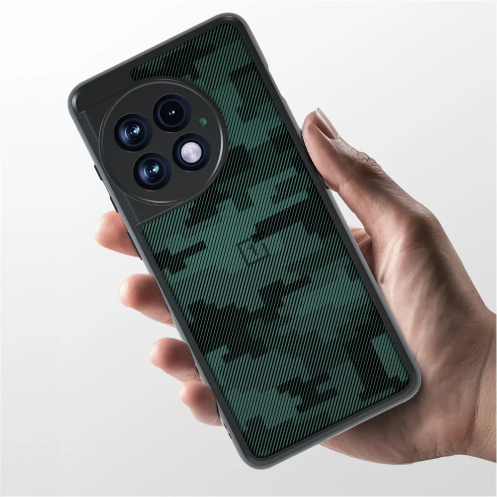 IBMRS Cell Phone Cases for OnePlus Ace 2 Pro 5G Anti-Scratch TPU+PC Mobile Phone Cover - Grid Camouflage - 6