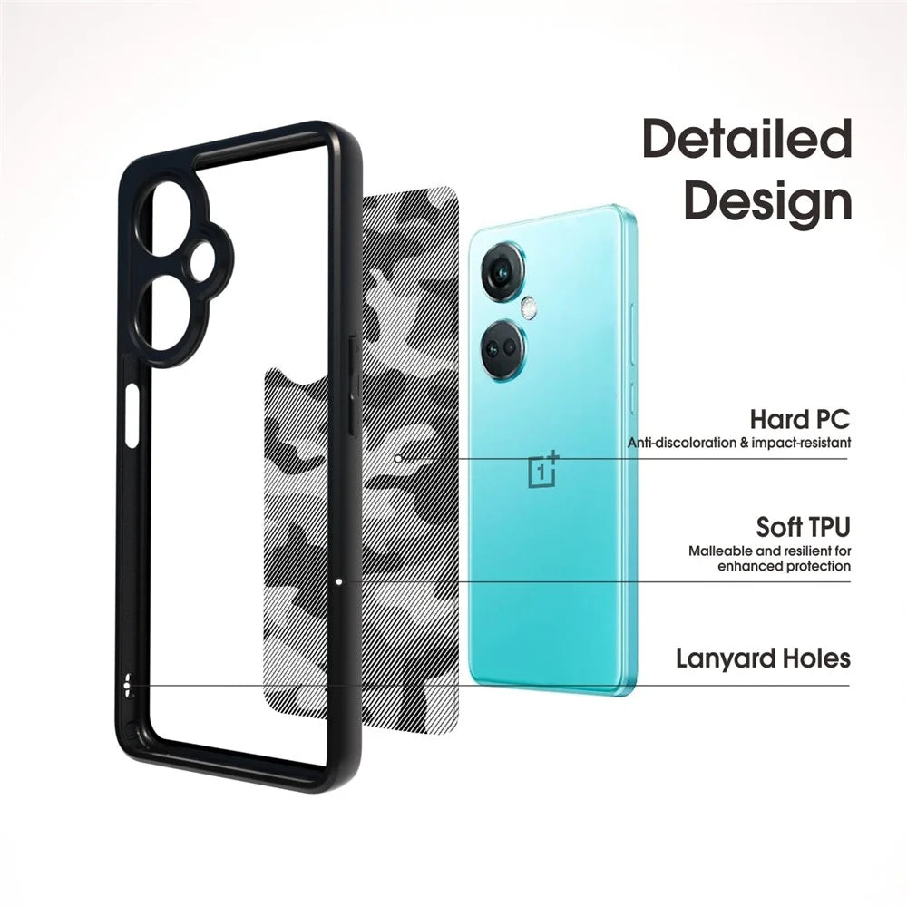 IBMRS Case for OnePlus Nord CE3 5G / K11 5G Cover Airbag Protection Phone Protector - Artistic Camouflage - 2