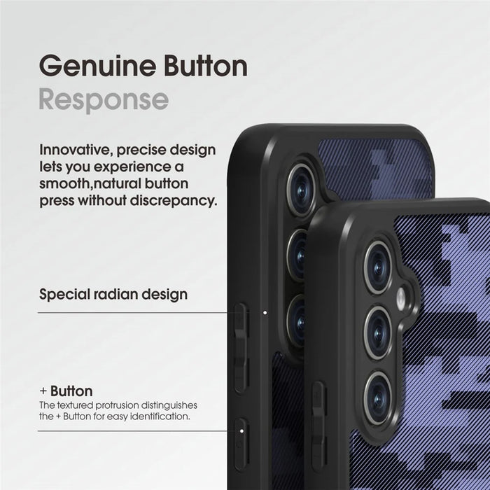 IBMRS For Samsung Galaxy A34 5G Case Drop Proof TPU+PC Phone Cover - Grid Camouflage - 4