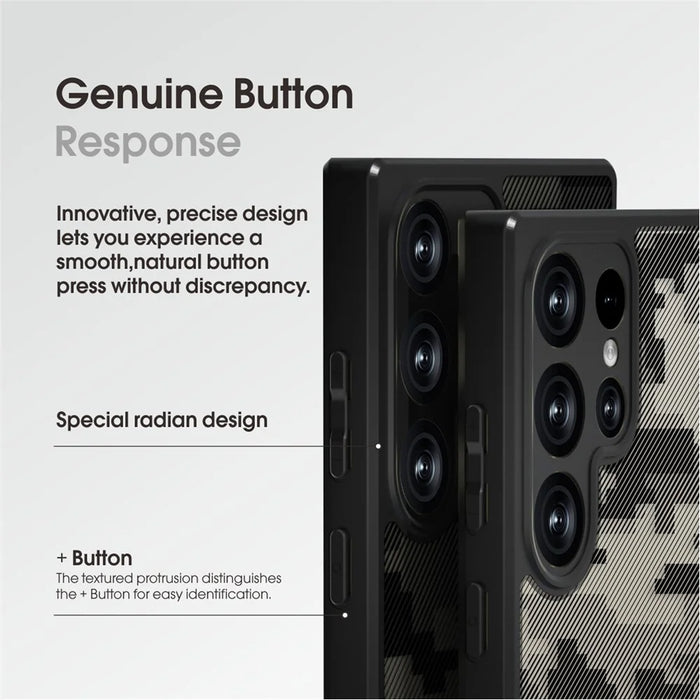 IBMRS For Samsung Galaxy S24 Ultra Case Precise Cutout Camera Protection Phone Cover - Grid Camouflage - 4