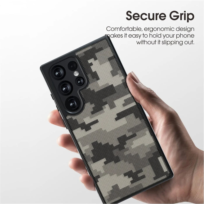 IBMRS For Samsung Galaxy S24 Ultra Case Precise Cutout Camera Protection Phone Cover - Grid Camouflage - 5