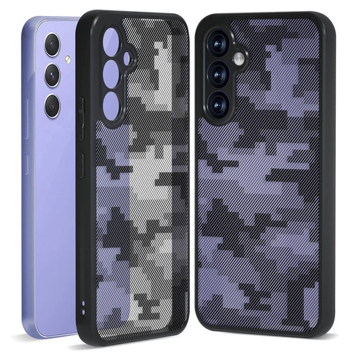 IBMRS For Samsung Galaxy S23 FE Phone Case PC+TPU Scratchproof Protective Cover - Grid Camouflage - 1