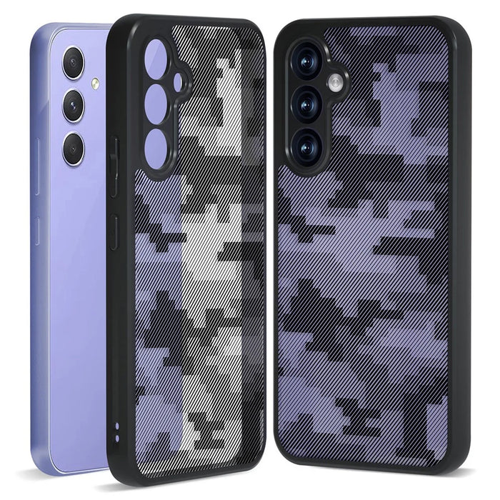 IBMRS For Samsung Galaxy S23 FE Phone Case PC+TPU Scratchproof Protective Cover - Grid Camouflage - 1