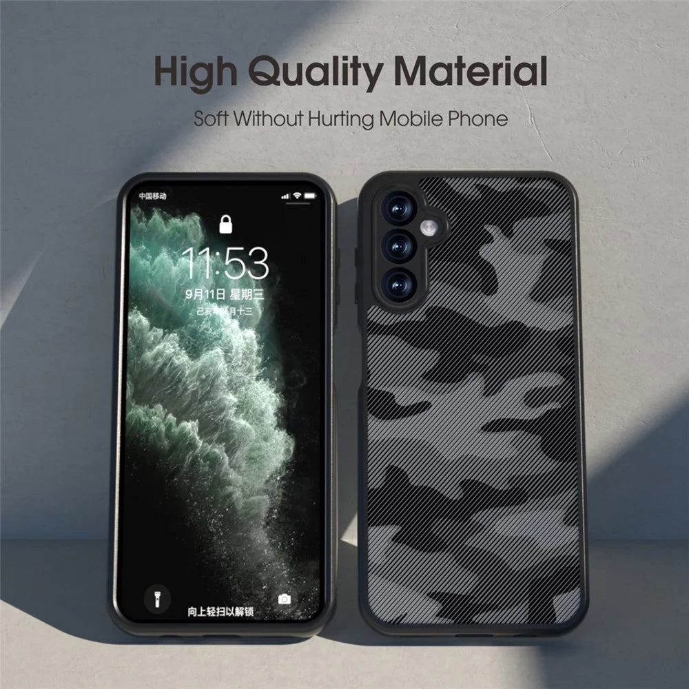 IBMRS For Samsung Galaxy A14 4G / 5G Case Impact Protection Secure Grip Phone Cover - Artistic Camouflage - 5
