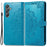 For Samsung Galaxy A15 4G /  A15 5G Case Leather Embossed Mandala Pattern Phone Cover - Blue - 1