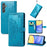 For Samsung Galaxy A15 4G /  A15 5G Case Leather Embossed Mandala Pattern Phone Cover - Blue - 4