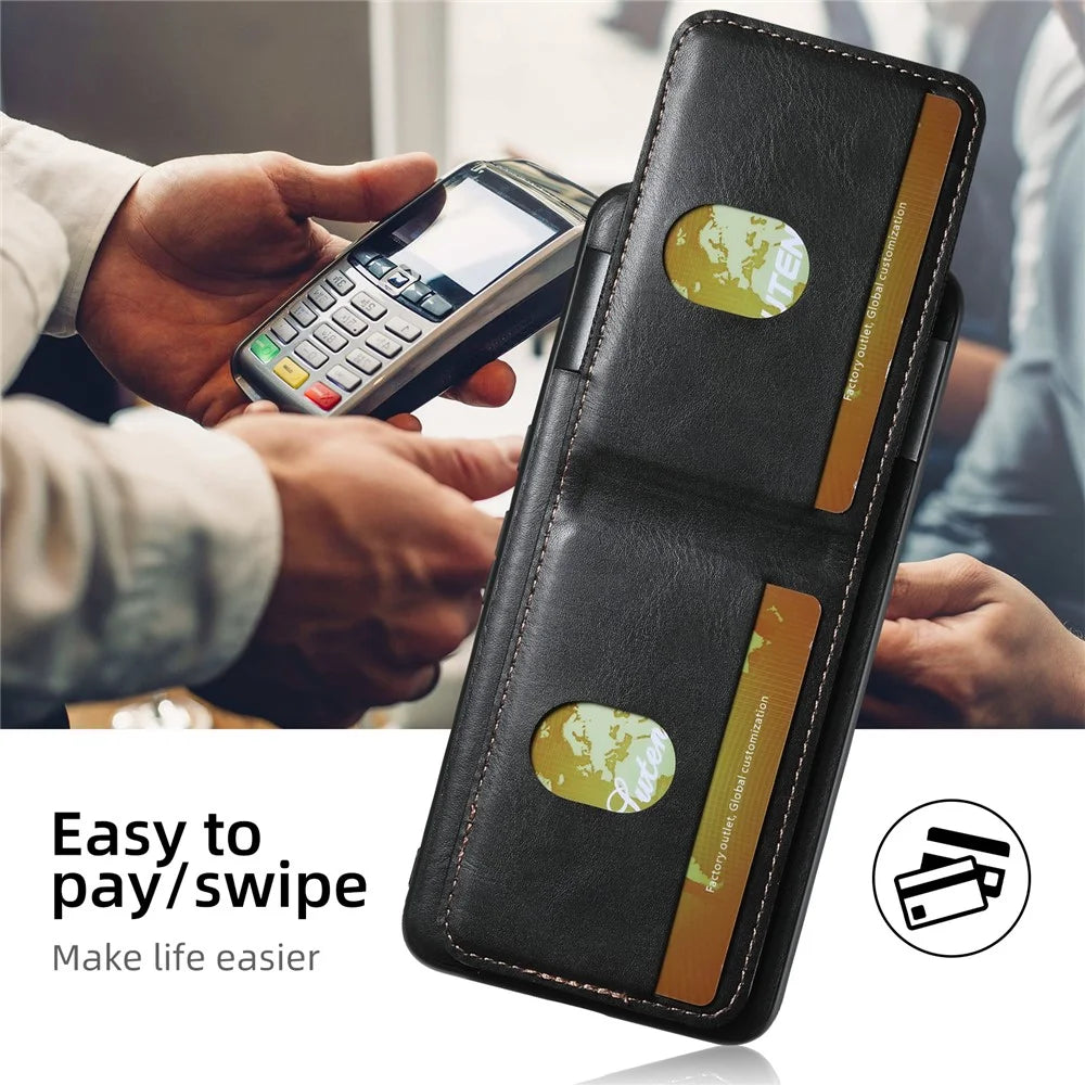 SUTENI H03 For Google Pixel 8a Case Anti-Scratch Card Slots Phone Cover - Black - 6
