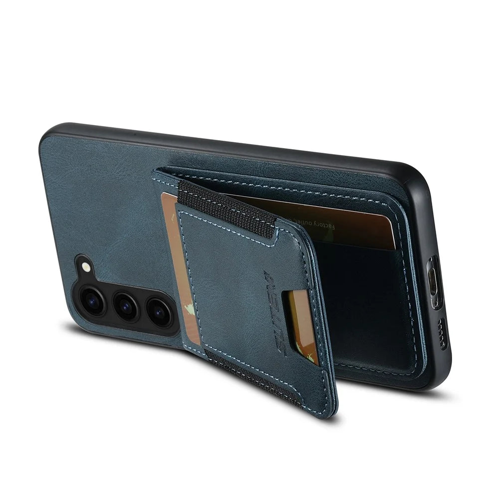 SUTENI H03 For Samsung Galaxy S23+ Phone Case Drop Protection Cover with Card Holder - Blue - 3