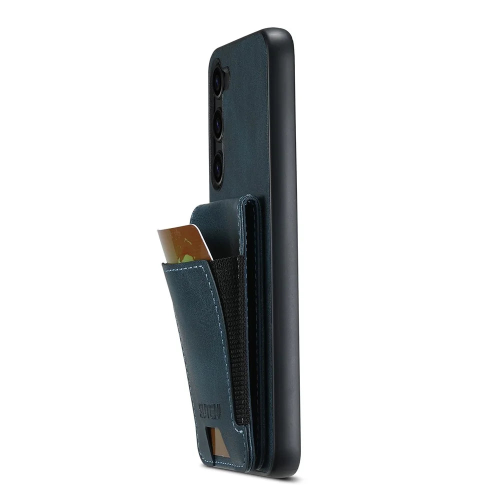 SUTENI H03 For Samsung Galaxy S23+ Phone Case Drop Protection Cover with Card Holder - Blue - 4