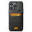 SUTENI H03 For iPhone 15 Pro Phone Case Card Holder Kickstand Protective Cover - Black - 2