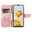 For ZTE Blade A73 5G Case Butterfly Pattern Phone Wallet Cover with Wrist Strap - Rose Gold - 2