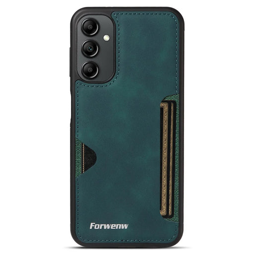 FORWENW F5 Series For Samsung Galaxy A15 5G Mobile Phone Case Leather+TPU Cover with Card Holder - Green - 1