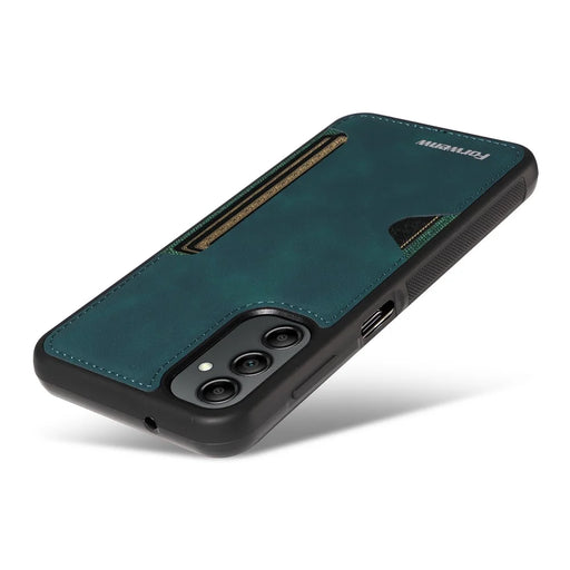 FORWENW F5 Series For Samsung Galaxy A15 5G Mobile Phone Case Leather+TPU Cover with Card Holder - Green - 2