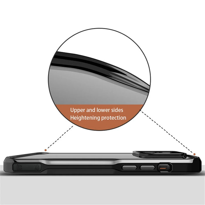 NEWZONE For iPhone 15 Pro Max Cell Phone Case Matte Drop-resistant TPU+Acrylic Shell - Titanium Black - 3