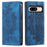 For Google Pixel 9 / Pixel 9 Pro Magnetic Phone Case Leather Imprinted Mandala Flower Pattern Cover - Blue - 1