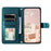For Samsung Galaxy A35 5G Case Rhombus Pattern Leather Phone Stand Cover - Green - 2