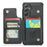 For Samsung Galaxy S24+ Phone Case CASEME C22 Leather Back Cover with RFID Blocking Card Slots - Black - 2