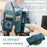 For Samsung Galaxy S24 Phone Cases with Strap CASEME C30 Zipper Multiple Card Holder PU Leather Cover - Blue - 7