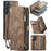 For Samsung Galaxy S24+ Phone Cases CASEME 008 Leather Cover with Detachable Wallet and Strap - Brown - 1