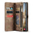 For Samsung Galaxy S24+ Phone Cases CASEME 008 Leather Cover with Detachable Wallet and Strap - Brown - 2