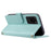 For Samsung Galaxy S20 Ultra Case Stand Flip Leather Phone Cover with 2 Straps - Mint Green - 3