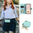 For Samsung Galaxy S20 Ultra Case Stand Flip Leather Phone Cover with 2 Straps - Mint Green - 5