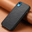 DENIOR For iPhone XR Case PU Leather Phone Back Cover Compatible with Magsafe - Black - 5