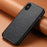 DENIOR For iPhone X / XS Case Compatible with MagSafe Cowhide Texture Shockproof Phone Cover - Black - 5
