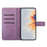 For Samsung Galaxy A15 5G Cell Phone Case Flower Imprinted Wallet Cover - Purple - 3