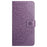 For Samsung Galaxy S23 Cell Phone Cases Flower Pattern Anti-fall Leather Cover - Purple - 5
