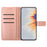 For Samsung Galaxy A13 4G Phone Case PU Leather Folio Flip Wallet Cover with Strap - Rose Gold - 2