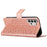 For Samsung Galaxy A13 4G Phone Case PU Leather Folio Flip Wallet Cover with Strap - Rose Gold - 3