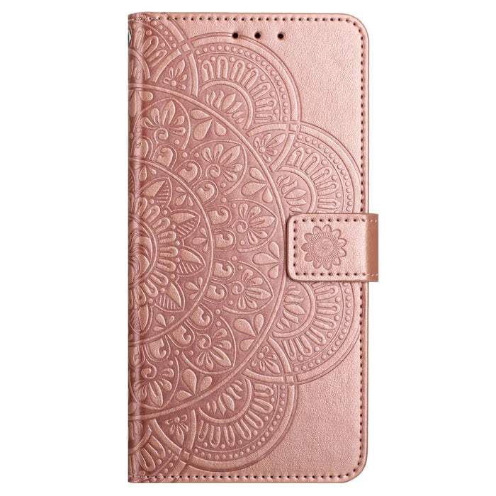 For Samsung Galaxy A13 4G Phone Case PU Leather Folio Flip Wallet Cover with Strap - Rose Gold - 7