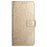 For iPhone 14 Plus Wallet Case Flower Pattern Flip Design Phone Protector - Gold - 7