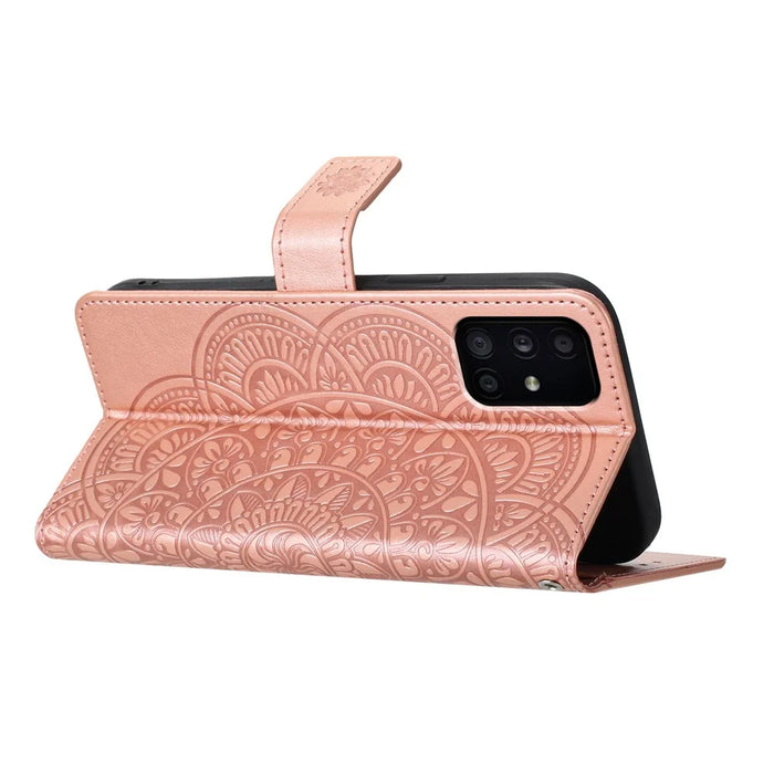For Samsung Galaxy A71 4G SM-A715 Case Folio PU Leather Phone Cover - Rose Gold - 2