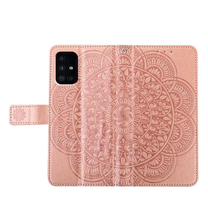 For Samsung Galaxy A71 4G SM-A715 Case Folio PU Leather Phone Cover - Rose Gold - 5