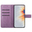 For Samsung Galaxy A22 4G (EU Version) Case Leather Flip Cover with Card Slots + Wrist Strap - Purple - 2