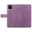 For Samsung Galaxy A22 4G (EU Version) Case Leather Flip Cover with Card Slots + Wrist Strap - Purple - 6