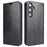 For Samsung Galaxy S24+ Case Crazy Horse Texture Split Leather Cover with Wallet - Black - 1