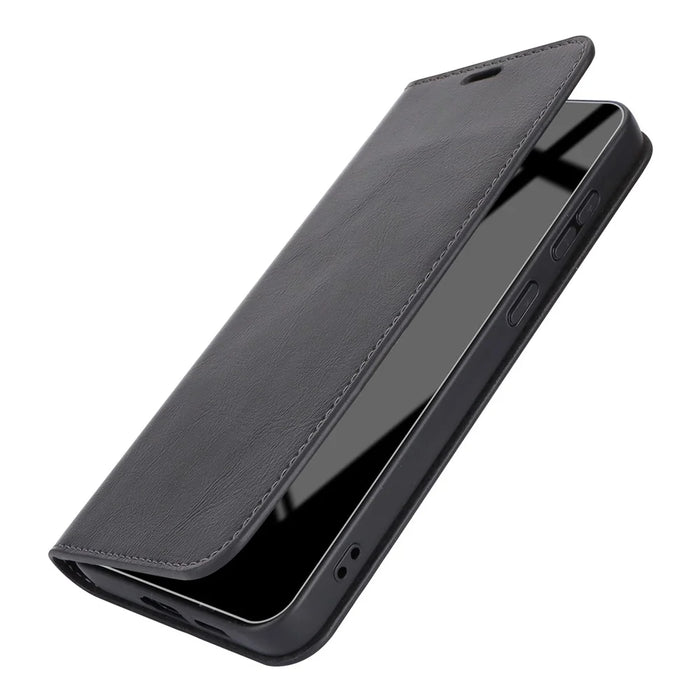 For Samsung Galaxy S24+ Case Crazy Horse Texture Split Leather Cover with Wallet - Black - 6