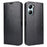 For ZTE Libero 5G IV Case Crazy Horse Texture Split Leather Phone Wallet Cover - Black - 1