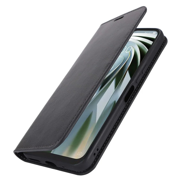 For ZTE Libero 5G IV Case Crazy Horse Texture Split Leather Phone Wallet Cover - Black - 6