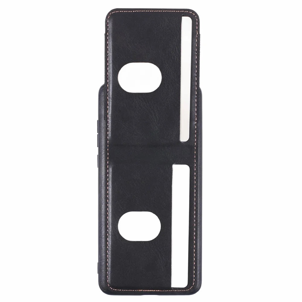 SUTENI H03 For iPhone 11 Case Slim PU Leather Phone Cover with Card Holders - Black - 4