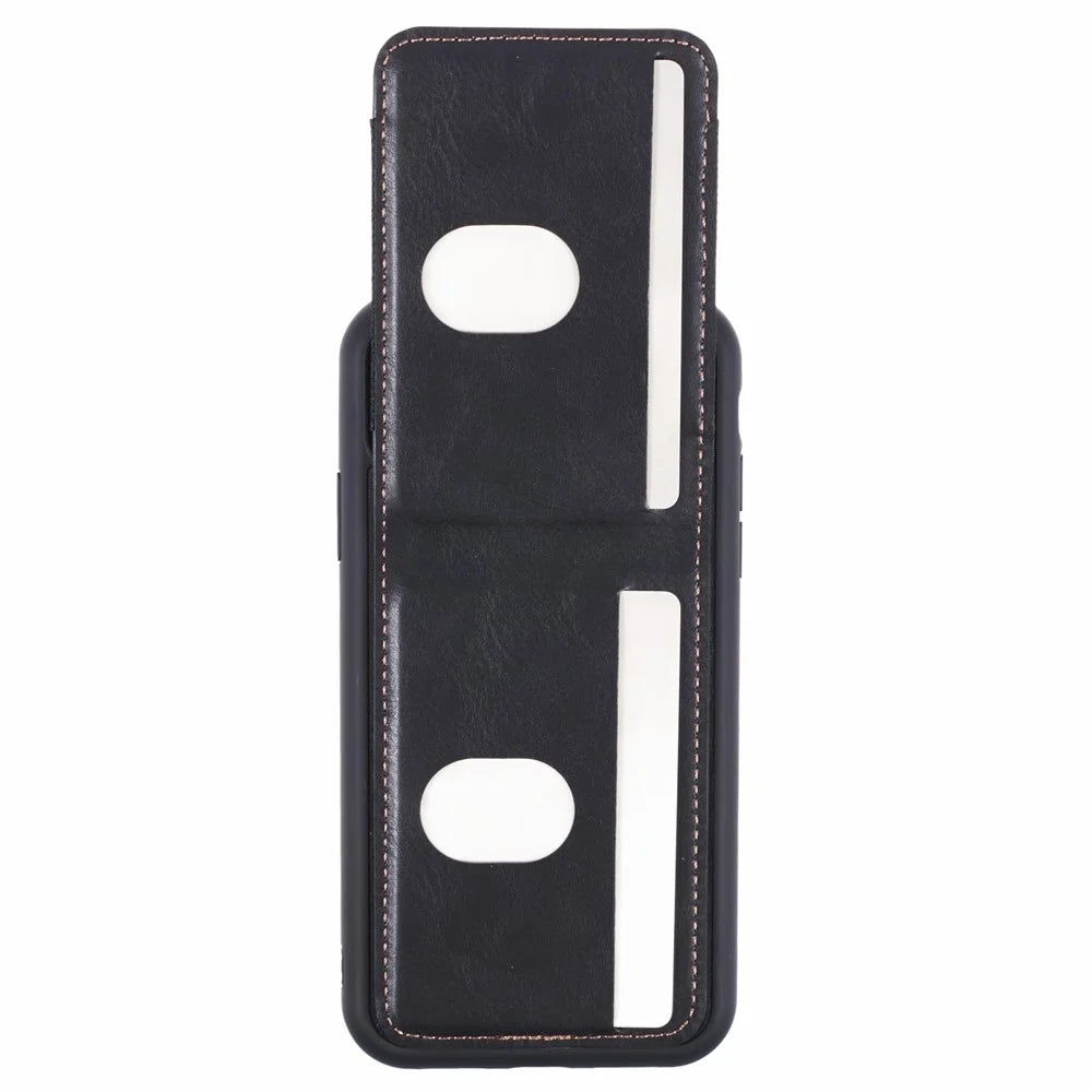 SUTENI H03 For iPhone XR 6.1 inch Case Waxy Textured Kickstand Shockproof Protective Cover - Black - 4